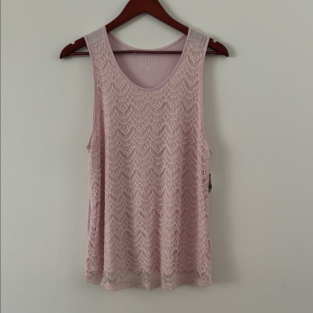 Simply Styled Pink Tank Top with Delicate Knit